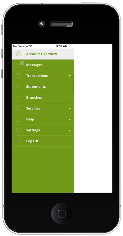 iPhone With Mobile Banking Page Loaded